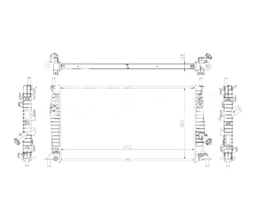 Водяной радиатор FORD C-MAX 02.07- Z60215200C