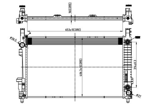 1695000003 - Радіатор водяний MERCEDES BENZ A-KL W169 05/08-