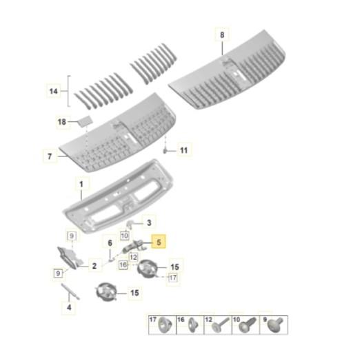 992823615 - Трос задней двери PORSCHE CARRERA 992 992823615