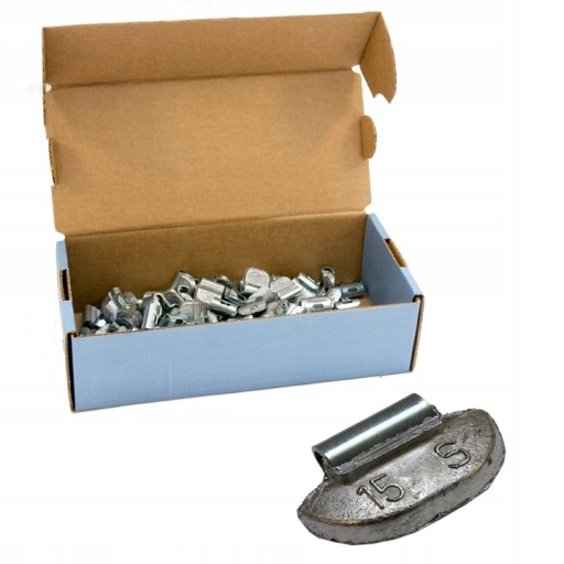 Грузики свинцовые с шипами для стальных дисков 15г 100шт/короб вулканизированные