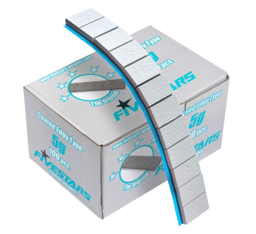 Грузила для обода с клеевым покрытием Edgy FIVESTARS 5g 100 шт.