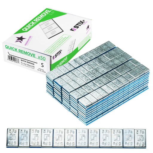 Грузики БЫСТРО СНЯТЫЕ приклеенные для алюминиевых дисков (12х5г) 60г 50 шт. Стикс