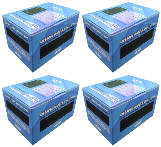 Утяжелители клееные черные 4x6kg 400X широкая лента