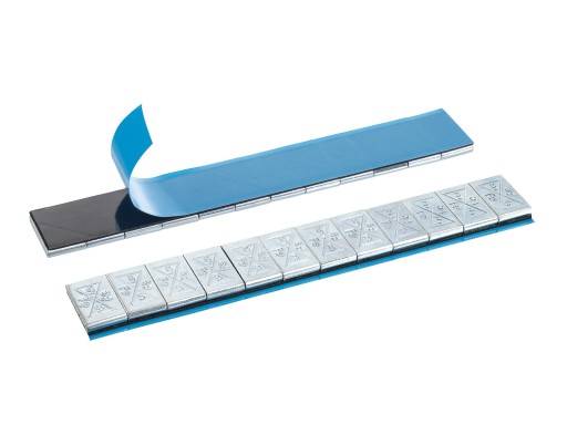 Грузики приклеенные к алюминиевым дискам колес 5г х 1200 оцинкованный квадрат