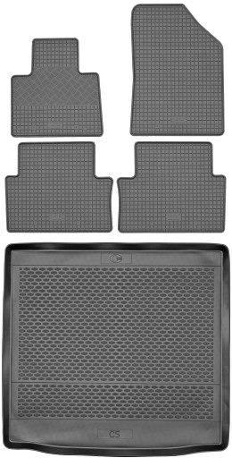 Citroen C5 II Estate 2008-2017 Коврики резиновые + коврик в багажник