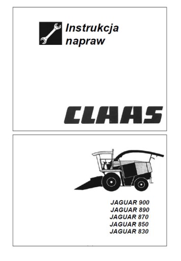 Claas Jaguar 830, 850, 870, 890, 900 - ремонт повстання RU