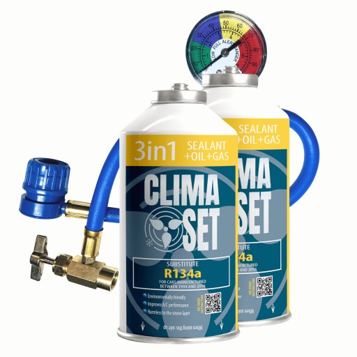 ClimaSet 2x 3in1 R134a автомобильный кондиционер газ с проводом 700 г