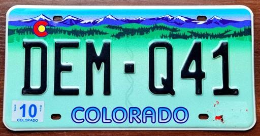 Колорадо - номерний знак США