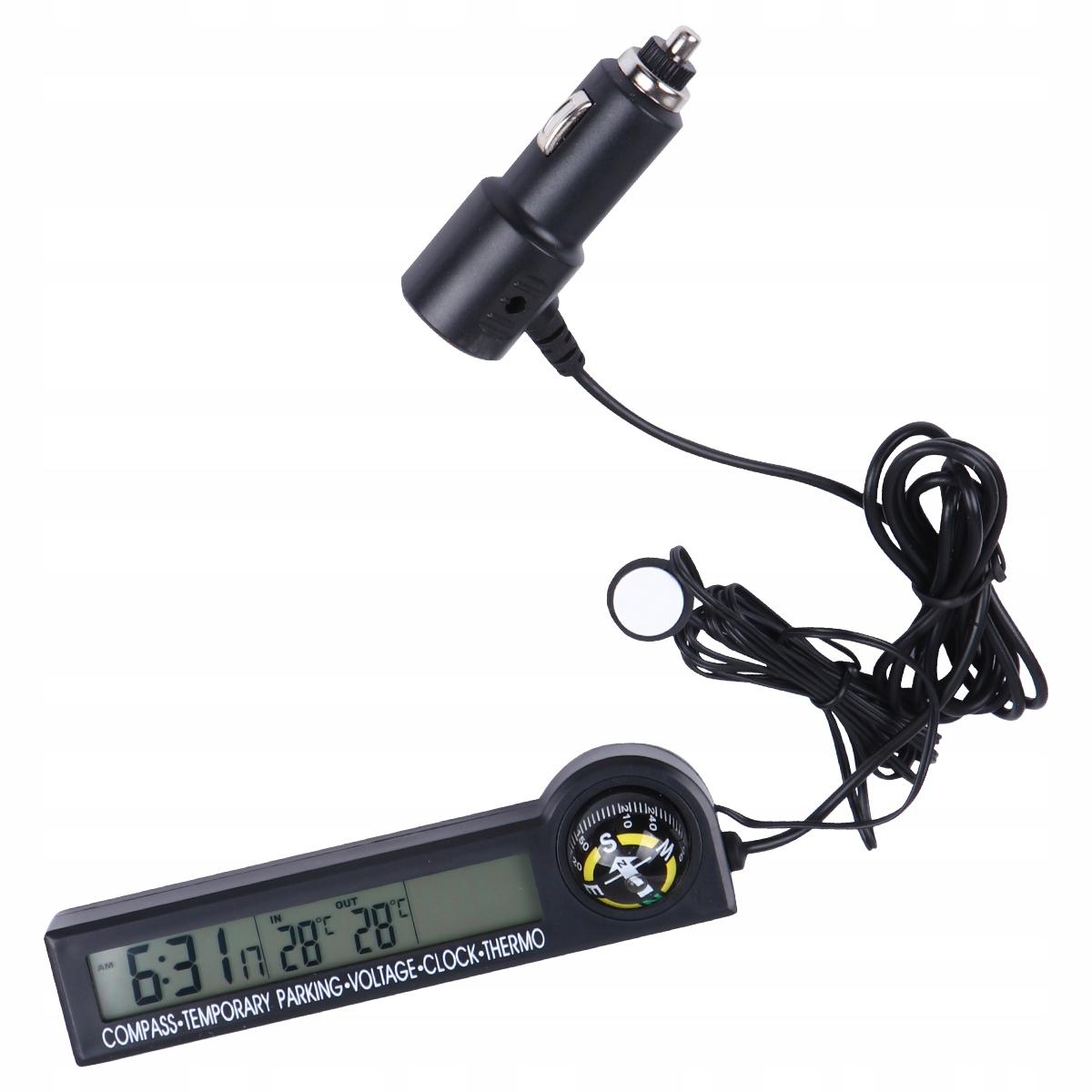 Цифровой компас светодиодный дисплей часы вольтметр