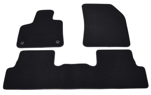 Чорні велюрові килимки Diamond, ALDOS - Peugeot 3008 2016р. / 3 шт