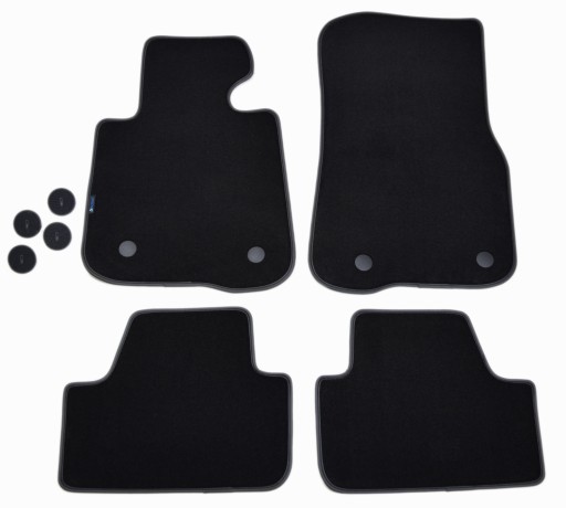 Велюровые коврики Black Diamond - BMW F33 Convertible RWD 2014-2021 гг. + ВЕЛКРО.