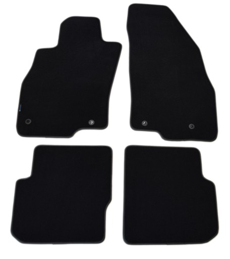 Велюровые коврики Black Diamond, окантовка - Alfa Romeo Mito 2008-2018 гг.