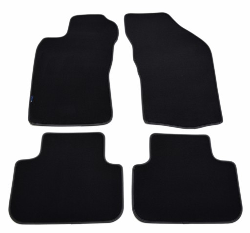 Коврики велюровые чёрные Diamond, Rim - Alfa Romeo 147 2000-2010 гг.