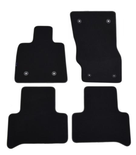 Велюровые коврики Black Diamond, окантовка — Alfa Romeo Stelvio 2017 года.