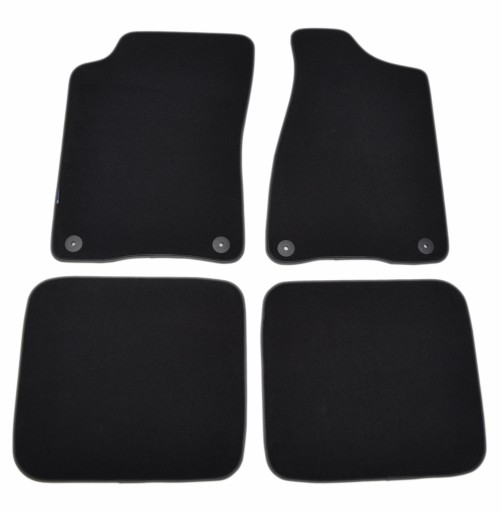 Черные велюровые коврики Diamond, Rimówka - Audi 80 B4 1991-1996 гг.