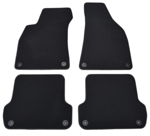 Велюровые коврики Black Diamond, Rimówka - Audi A4 B6/B7 2000-2008 гг.