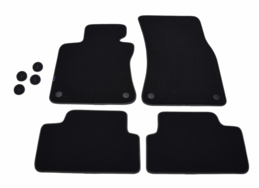 Коврики черные велюровые Diamond, Rimówka - BMW E63 2002-2010 гг. + Репа.