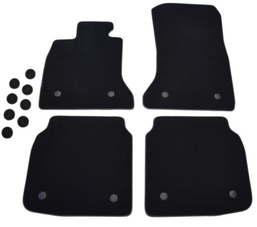 Велюрові килимки Black Diamond, окантовка - BMW F02 7 серії 08-15 + липучки.