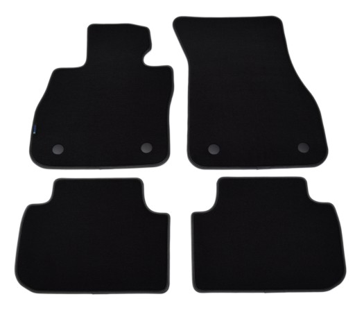 Велюровые коврики Black Diamond, окантовка - BMW 1 серии F40 с 2019 г. + липучка