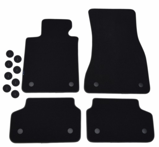 Коврики велюровые чёрные Diamond, Rim - BMW 5 Series G30/G31 2017-2023 гг.