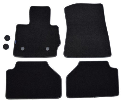 Велюрові килимки Black Diamond, окантовка - BMW X4 F26 2014-2018 + липучки.