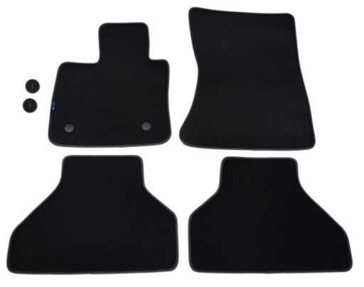 Велюрові килимки Black Diamond, окантовка - BMW X5 E70 2007-2013 + липучки.