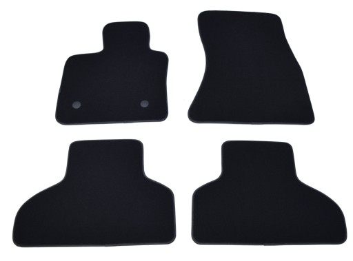 Велюровые коврики Black Diamond, окантовка - BMW X5 F15 2013 г. + липучка.