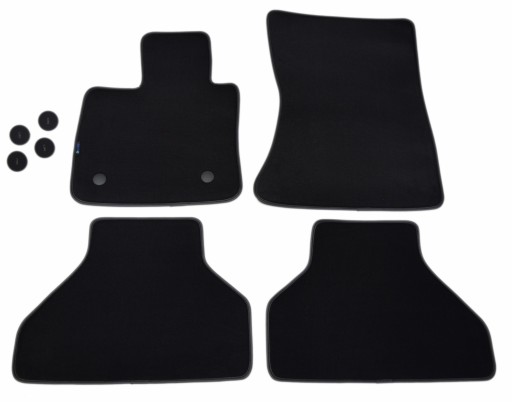 Велюрові килимки Black Diamond, окантовка - BMW X6 E71 2008-2014 + липучки