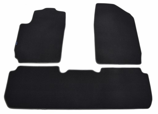 Велюровые коврики Black Diamond, окантовка - Citroen Xsara Picasso 99-10.