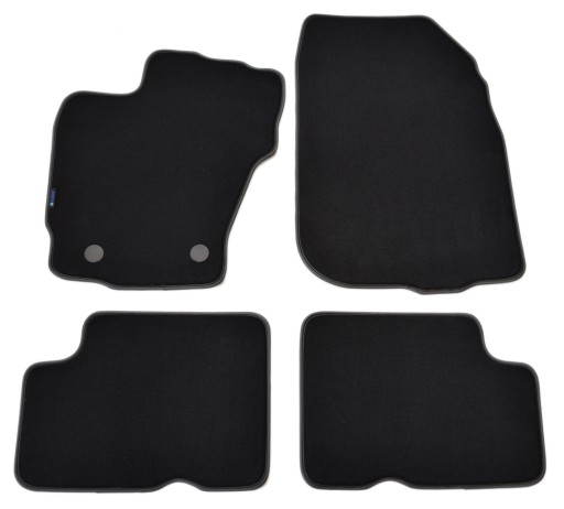 Велюровые коврики Black Diamond, окантовка - Dacia Duster PH II 2013-2018 гг.