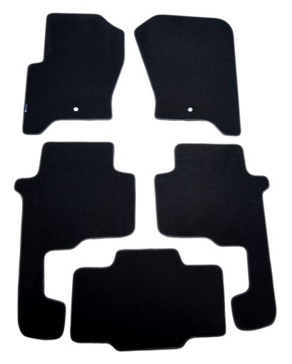 Чорні велюрові килимки Diamond, Lamówka - Discovery III 2004-2009. /5 шт