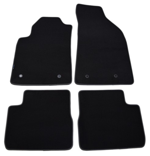 Коврики черные велюровые Diamond, Rimówka - Fiat Bravo 2007-2014 гг.