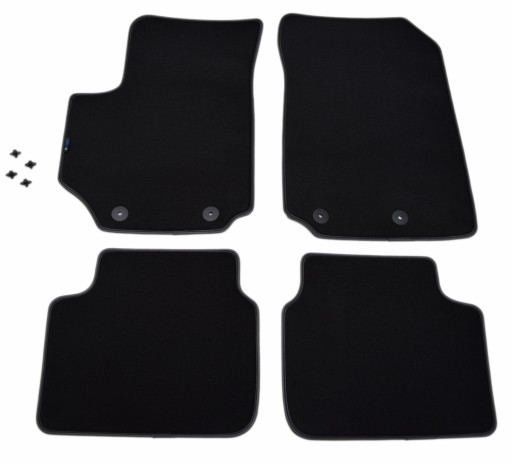 Коврики черные велюровые Diamond, Rimówka - Fiat Croma 2005-2011 гг.