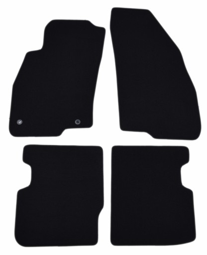 Велюровые коврики Black Diamond, окантовка - Fiat Punto Evo 2009-2012 гг.