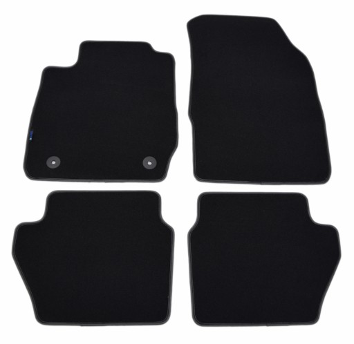 Велюровые коврики Black Diamond, Rimówka - Ford Fiesta 2012-2017 гг.