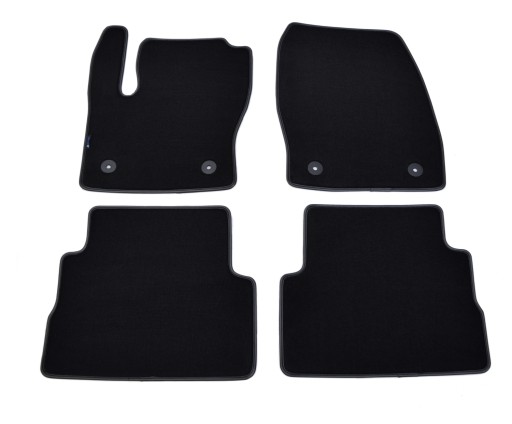 Велюровые коврики Black Diamond, окантовка - Ford Kuga 2012-2020 гг.