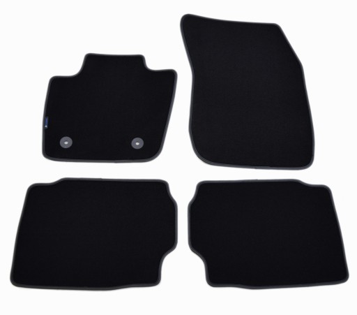 Коврики велюровые Black Diamond, окантовка — Ford Mondeo MK5 от 14 лет.