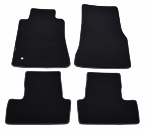 Чёрные велюровые коврики Diamond, Rimówka - Ford Mustang 2004-2010 гг.