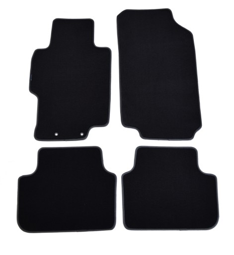 Коврики велюровые чёрные Diamond, Rim - Honda Accord 2002-2008 гг.