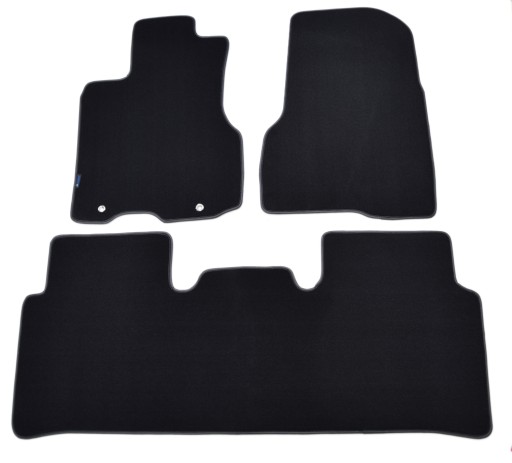 Коврики велюровые чёрные Diamond, Rim - Honda CR-V 2002-2006 гг. / 3 шт.