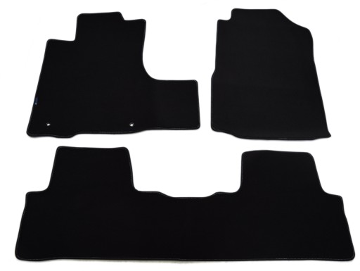 Чорні велюрові килимки Diamond, Обод - Honda CR-V 2007-2012 р.в. / 3 шт