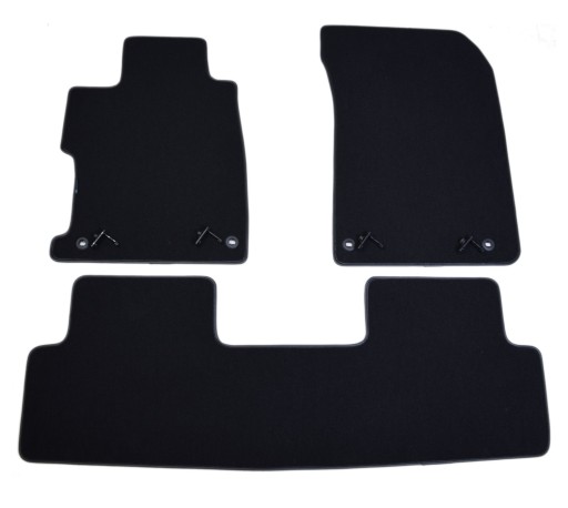 Велюрові килимки Black Diamond, окантовка - Honda Civic IX 4d Sedan 12-16р.