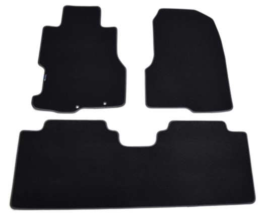 Велюрові килимки Black Diamond, окантовка - Honda Civic VII 5d 01-05. 3 шт