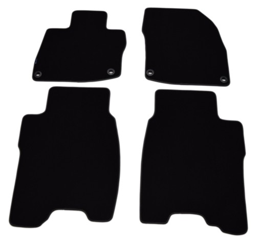 Велюрові килимки Black Diamond, окантовка - Honda Civic VIII 3d 2008-2011.