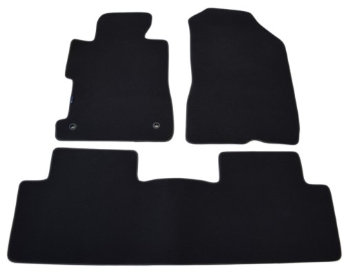 Велюрові килимки Black Diamond, окантовка - Honda Civic VIII 4d 06-11. 3 шт