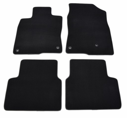 Велюровые коврики Black Diamond, окантовка - Honda Civic X 5d 2017 г.в.