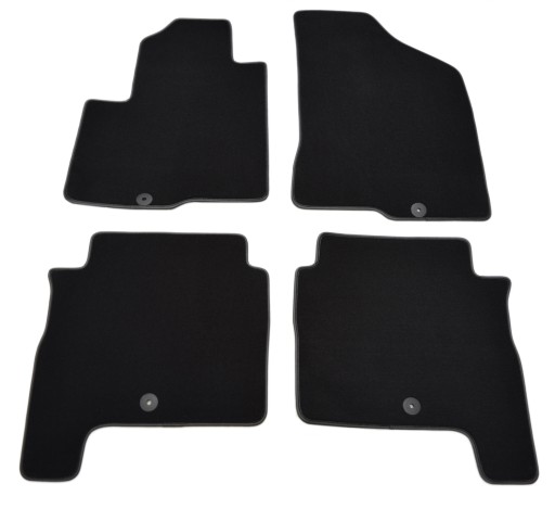 Коврики велюровые чёрные Diamond, Rimówka - Hyundai Santa Fe 2006-2010 гг.