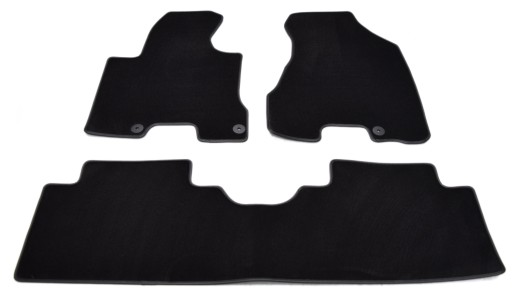 Коврики черные велюровые Diamond, Rimówka - Hyundai Tucson 2004-2010 гг. 3 шт.