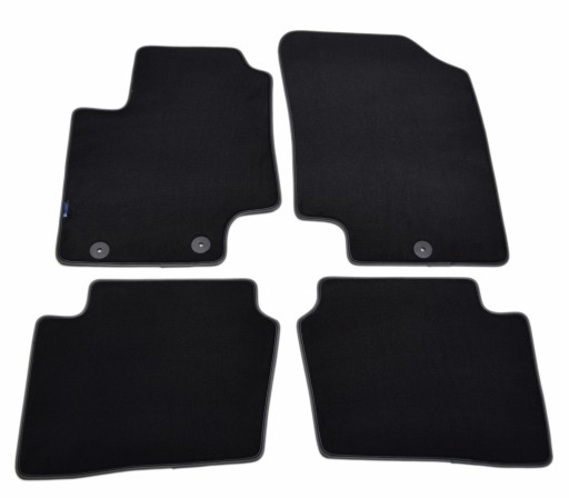 Велюрові килимки Black Diamond, Rimówka - Hyundai i20 2009-2014.