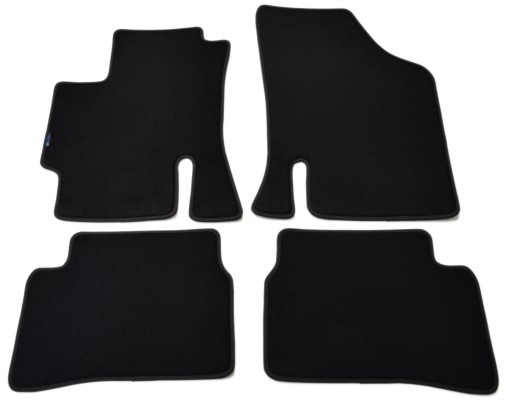 Чорні велюрові килимки Diamond, Rimówka - Kia Rio 2005-2011.